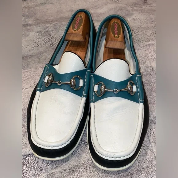 WORN 3x Gucci 1953 Horsebit Loafers Moccasins Boat Deck Shoes Colorblock 8 US GUCCI 1953 Horsebit yellow Loafers Men main image 4